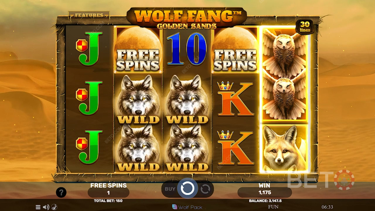 Wolf Fang Golden Sands Review by BETO Pokies