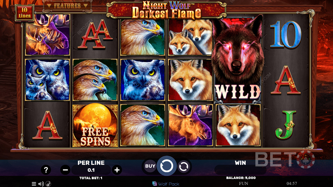 Night Wolf Darkest Flame Free Play