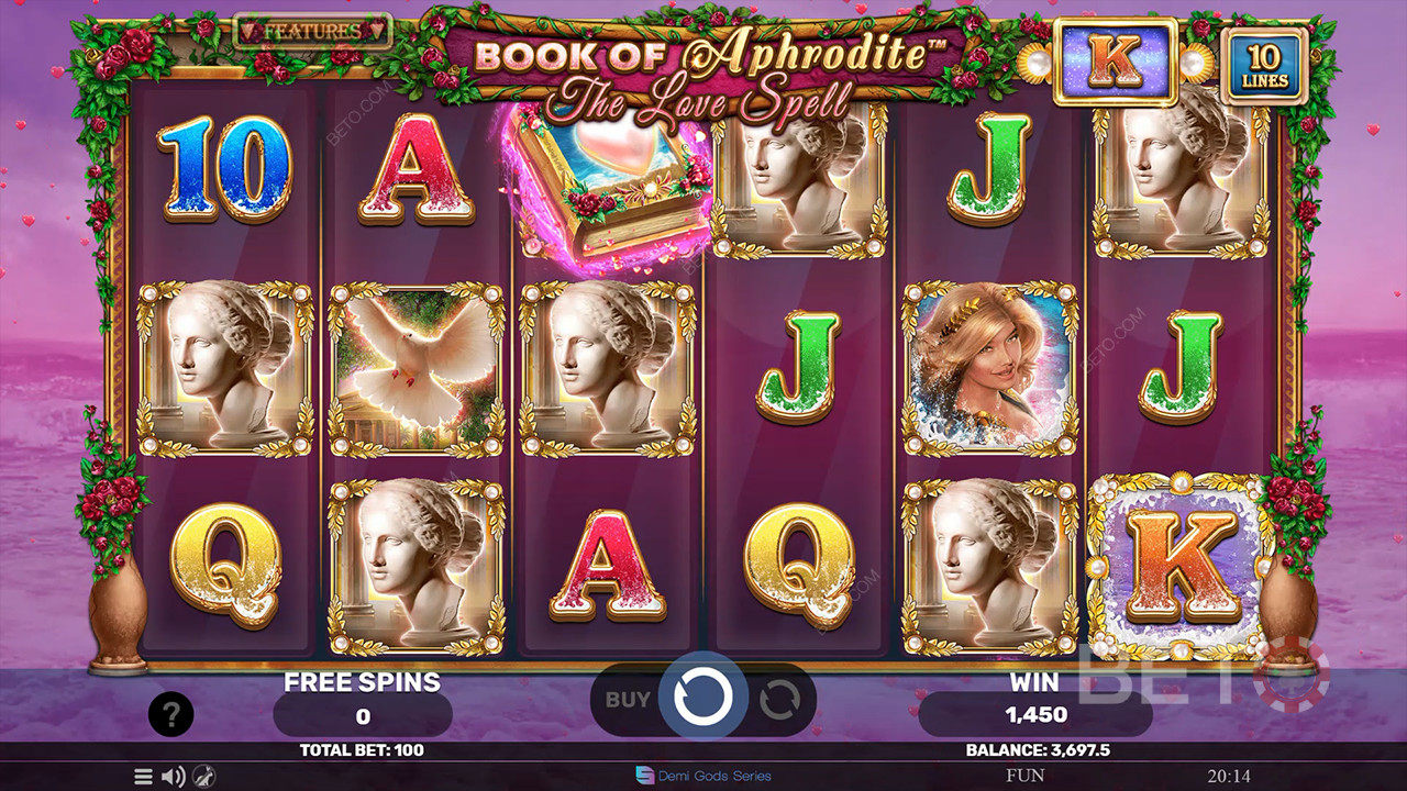 Book Of Aphrodite - The Love Spell Review by BETO Pokies