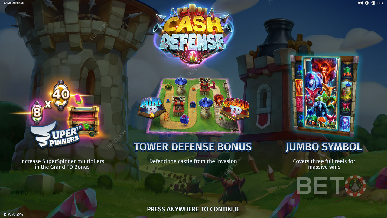 Win 20,000x Your Bet in the Cash Defence Pokie Machine!