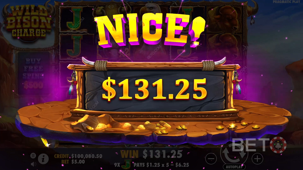 Score 12,000x Your Wager in the Wild Bison Charge Pokie Game!