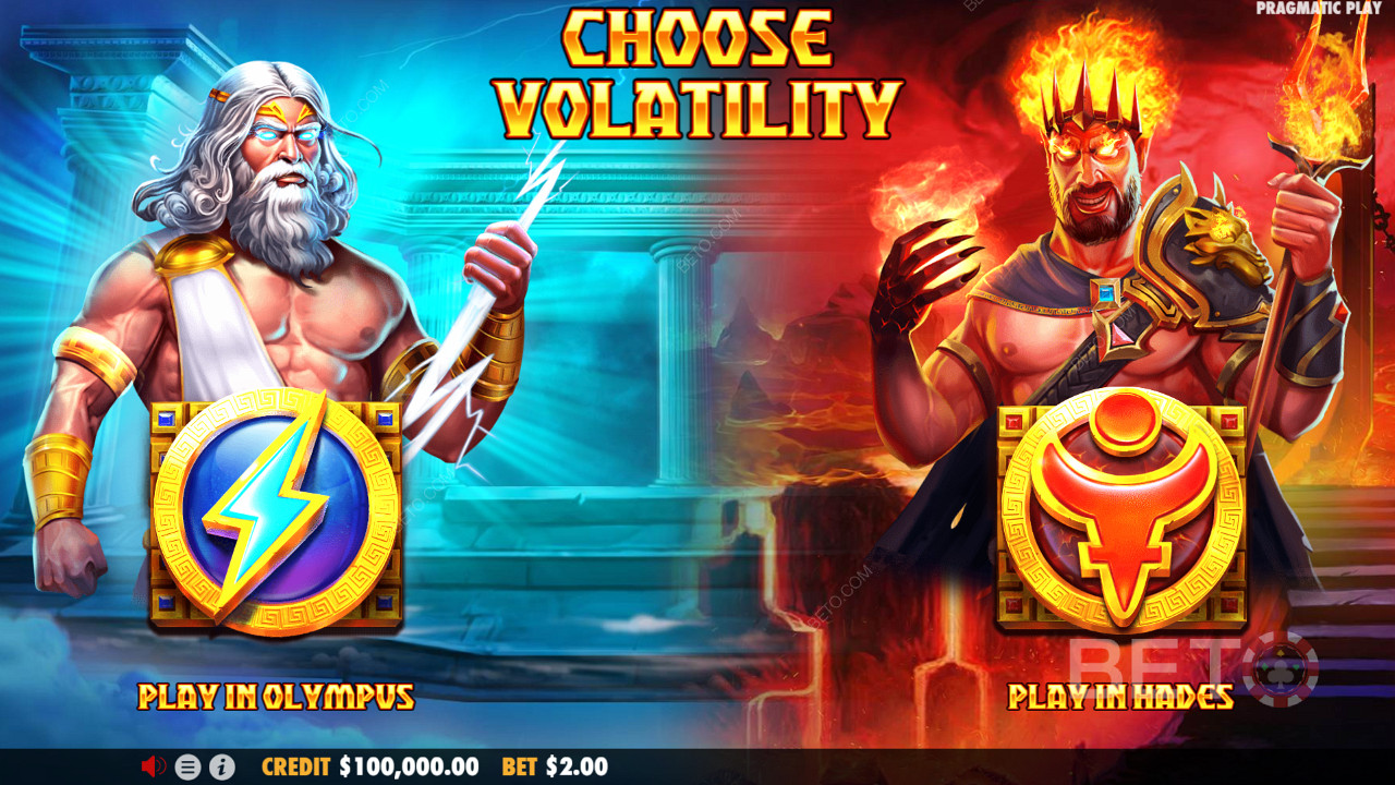Zeus vs Hades - Mythic Clash on BETO Pokies