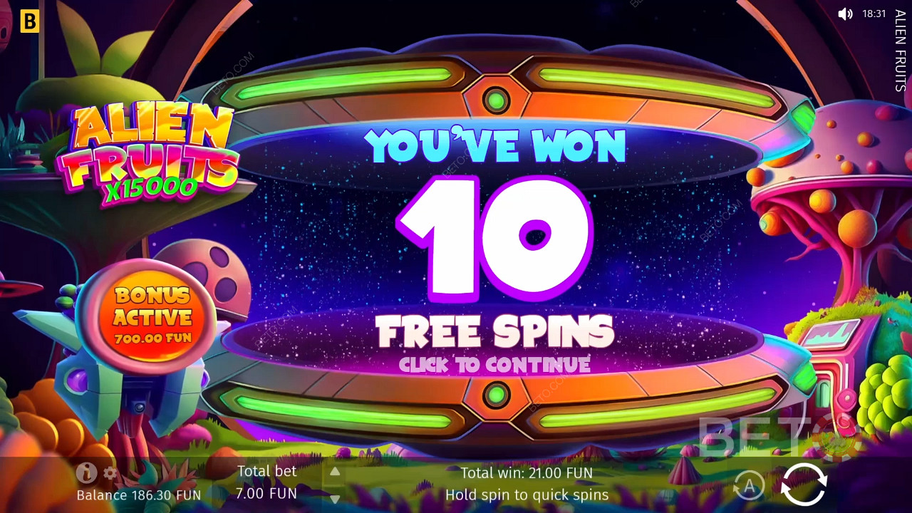 Score 15,000x Your Wager on Alien Fruits Pokie Online!
