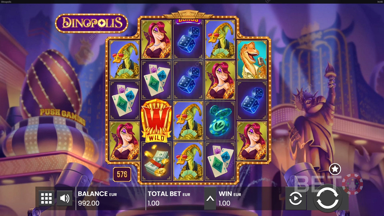 Discover a distinctive setup with multiple winning paths in Dinopolis pokie