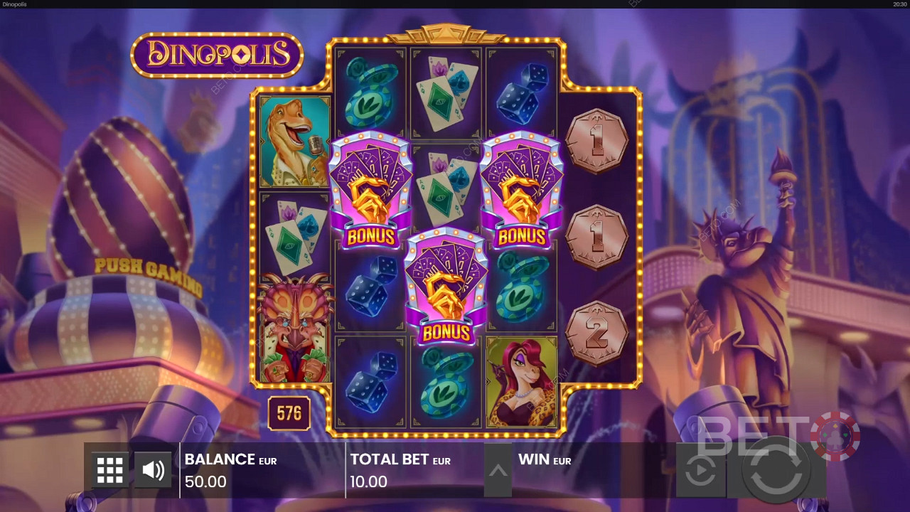 Only 3 Scatters needed to start Free Spins and nab a 50,000x bet win