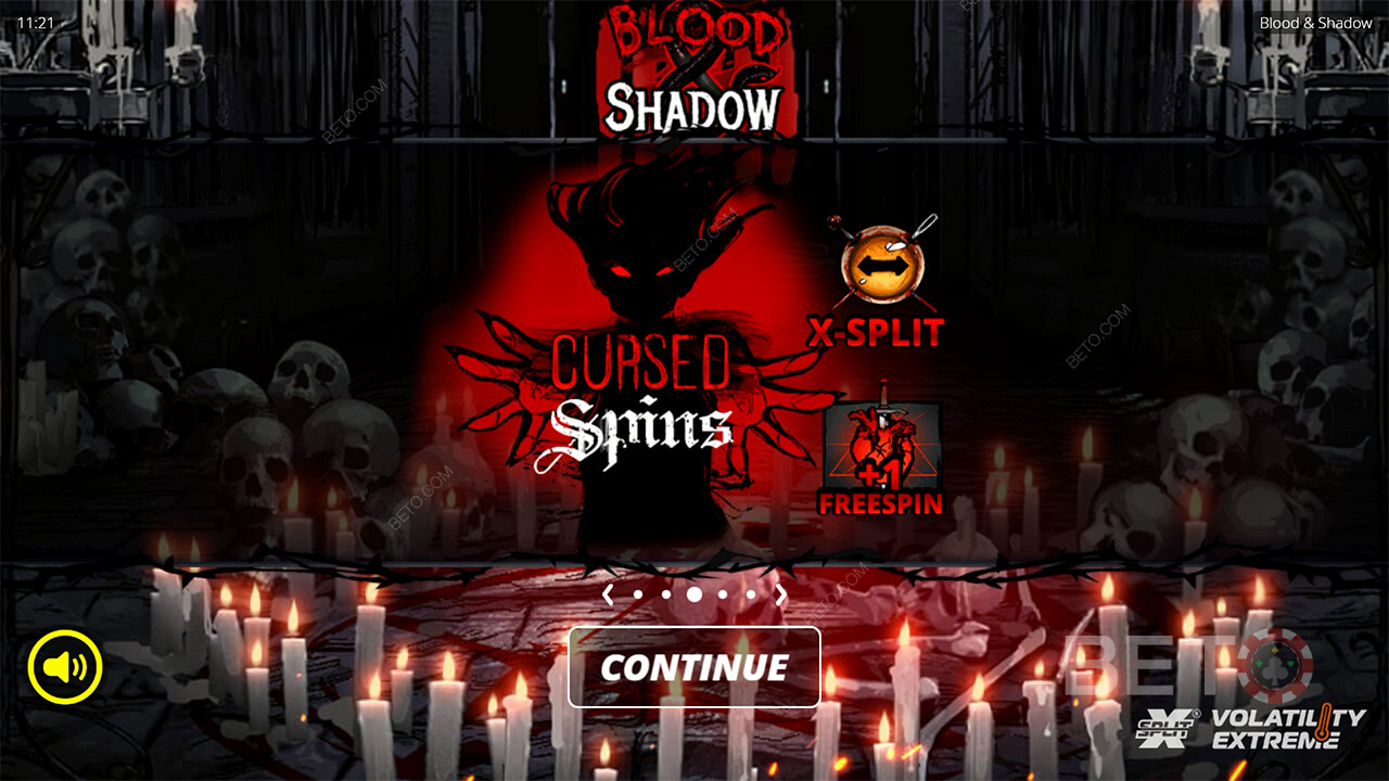 Score 6,666x Your Wager in the Blood and Shadow Pokie!