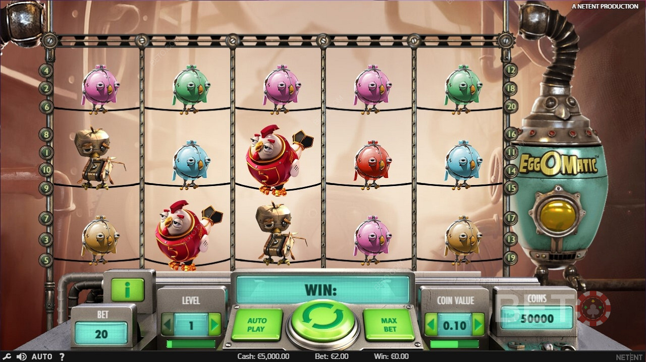 Sleek Kiwi-Style Symbols in EggOMatic Pokie