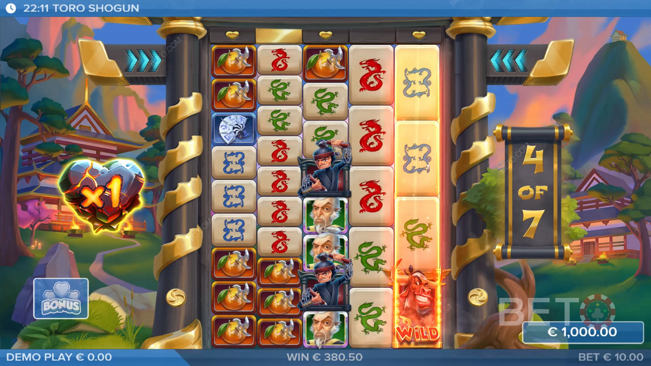 Scoop 25,000x Your Wager in the Toro Shogun Pokie!