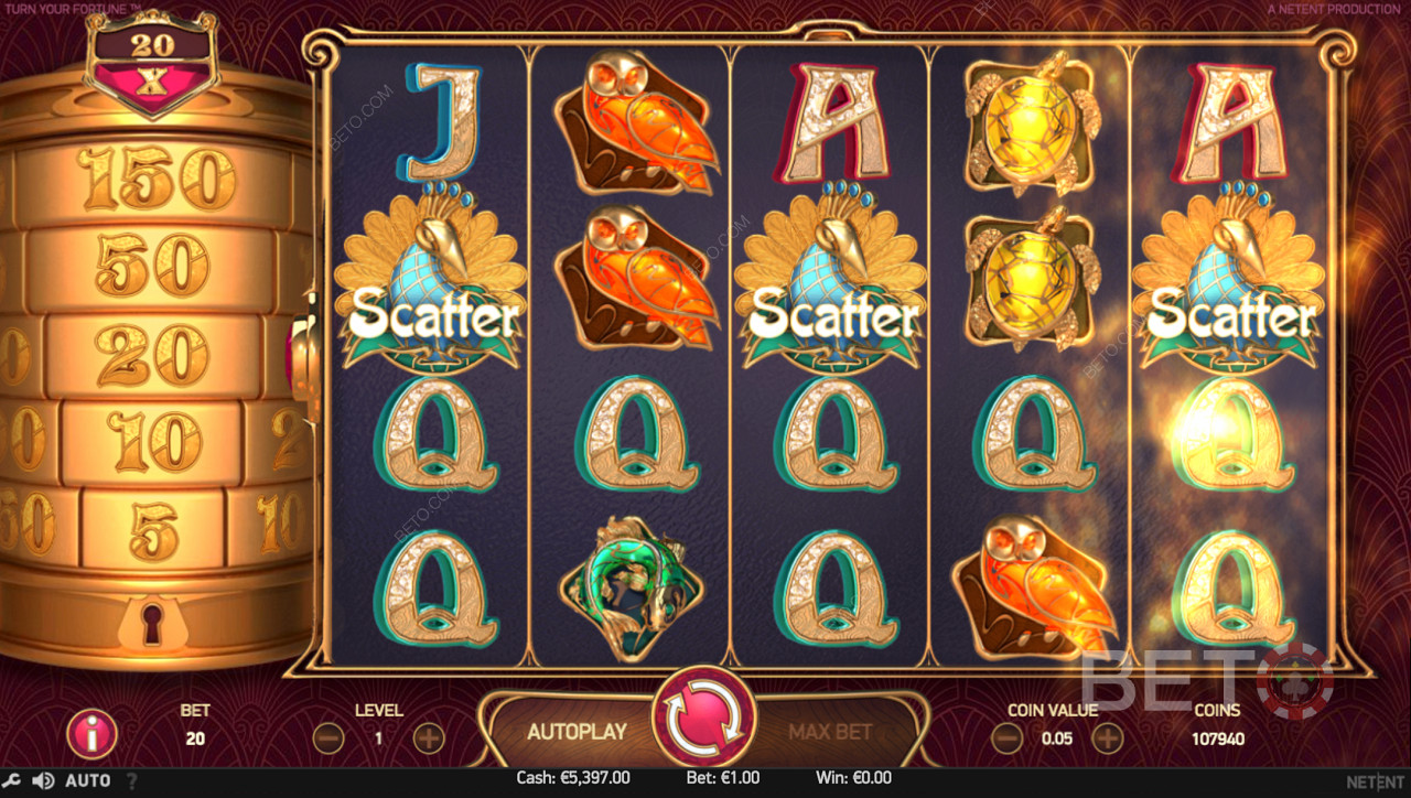 Scoring Three Scatter Symbols and nabbing Free Spins in Turn Your Fortune