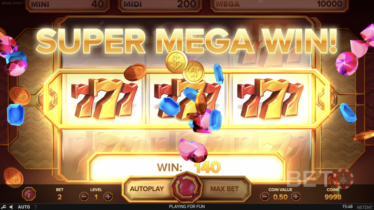 The largest Mega Prize in Grand Spinn Superpot