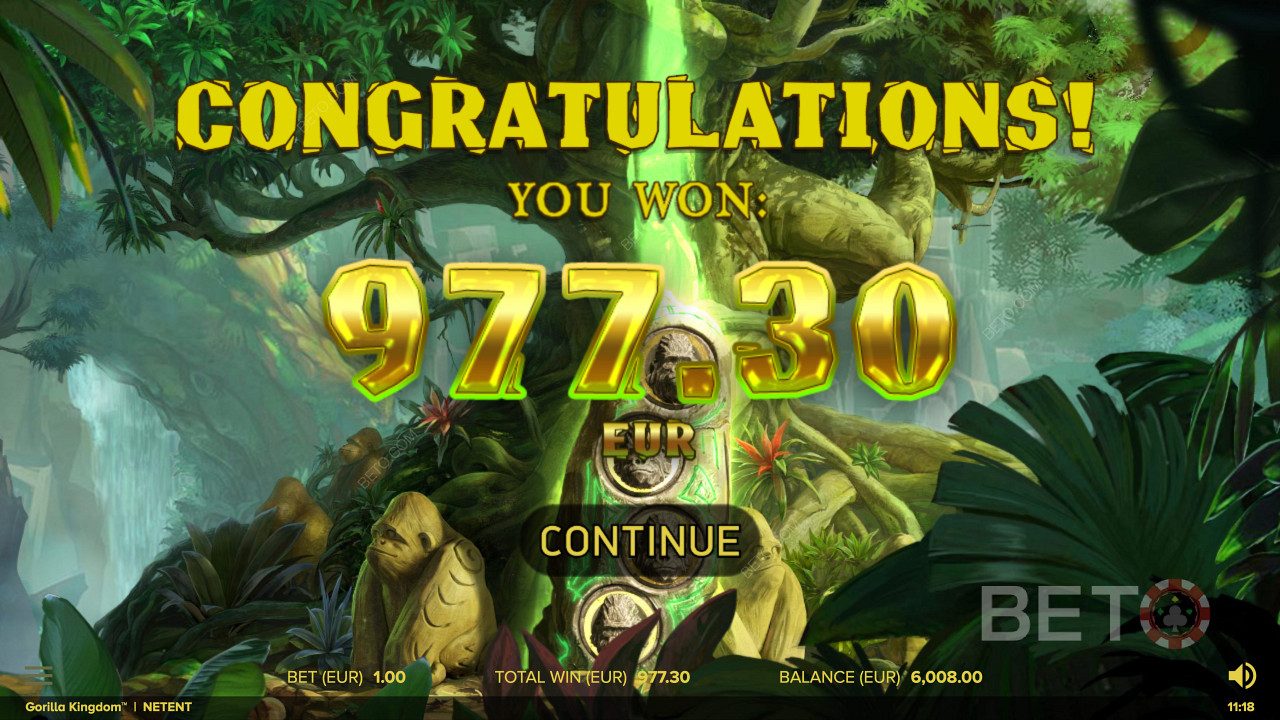 Scoring a massive win on the reels of Gorilla Kingdom