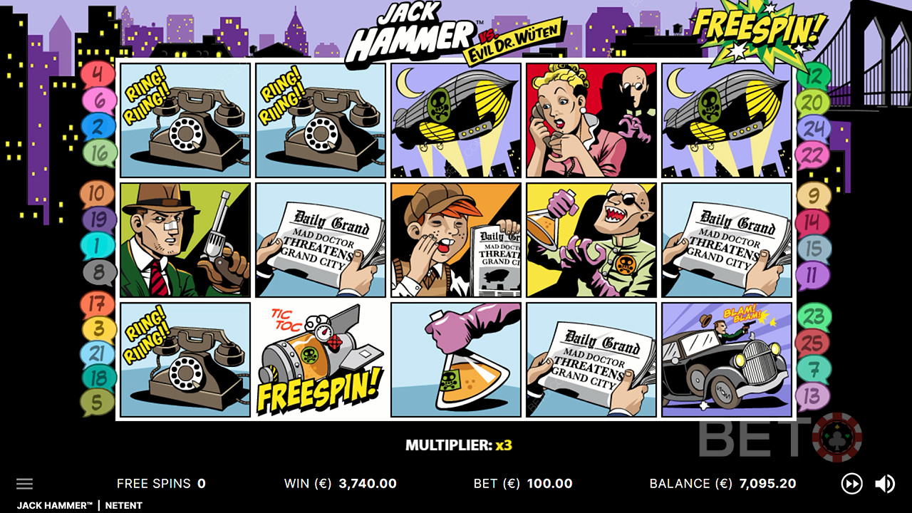 Experience a distinctive Kiwi twist in the Jack Hammer pokie game