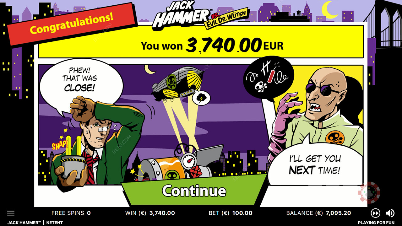 Score big and dive into the gripping tale of Jack Hammer online