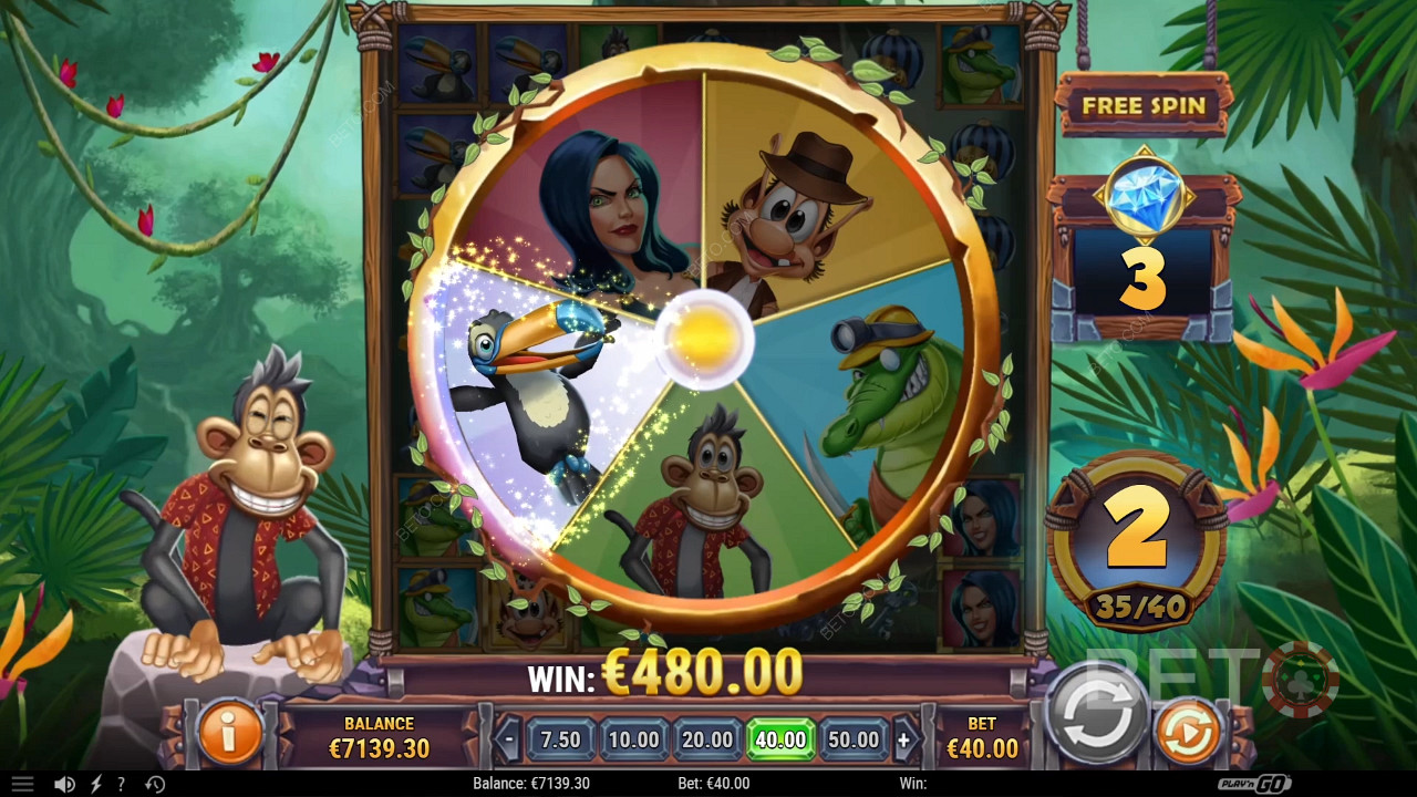 Score random Character bonuses and win heaps