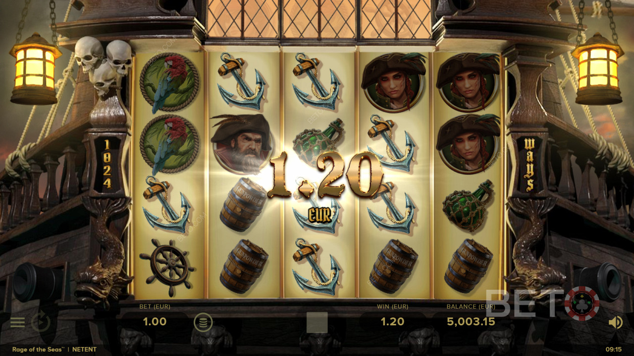 Scoring big in Rage of the Seas pokie
