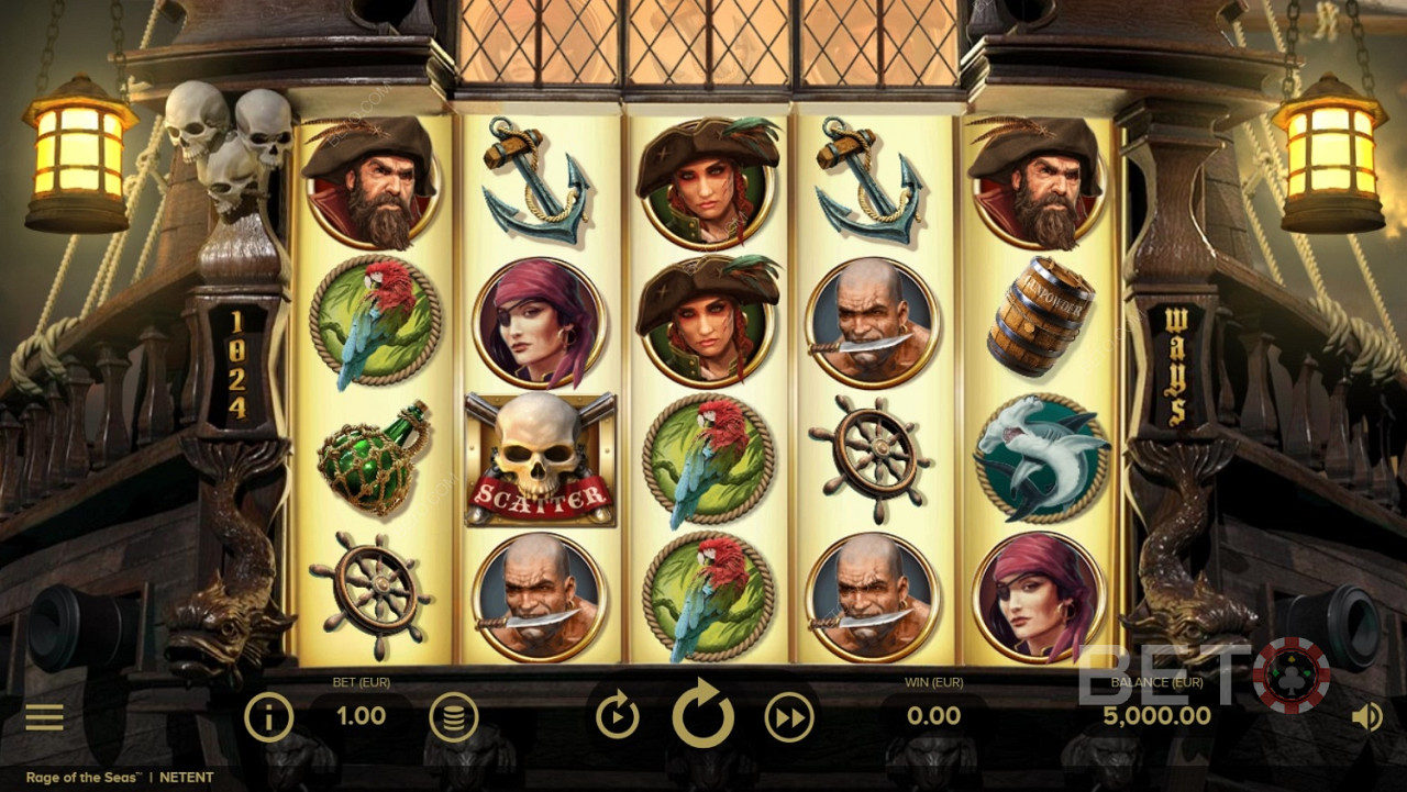 Swashbuckling symbols in Rage of the Seas