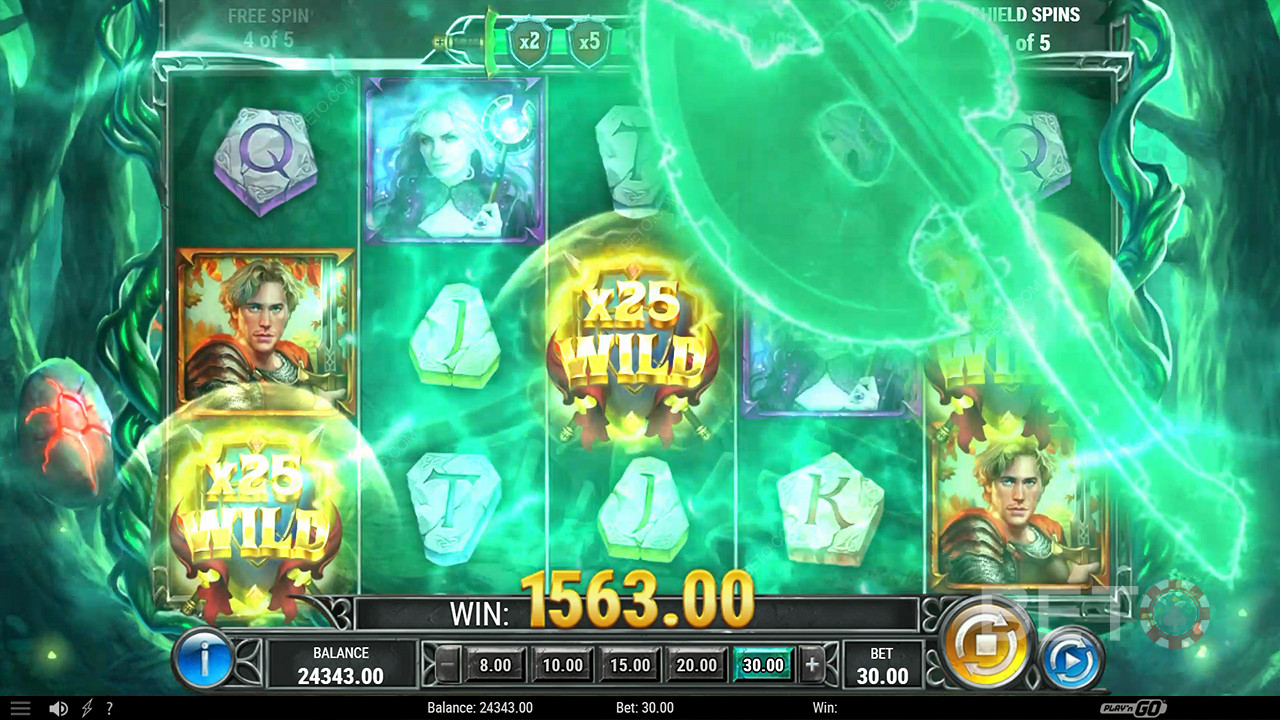 Score 40,000x Your Wager in Return of The Green Knight Pokie!