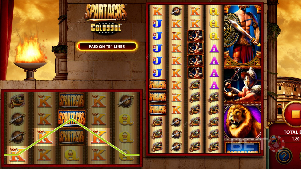 Conquer with Spartacus Wild in Spartacus Super Colossal Reels