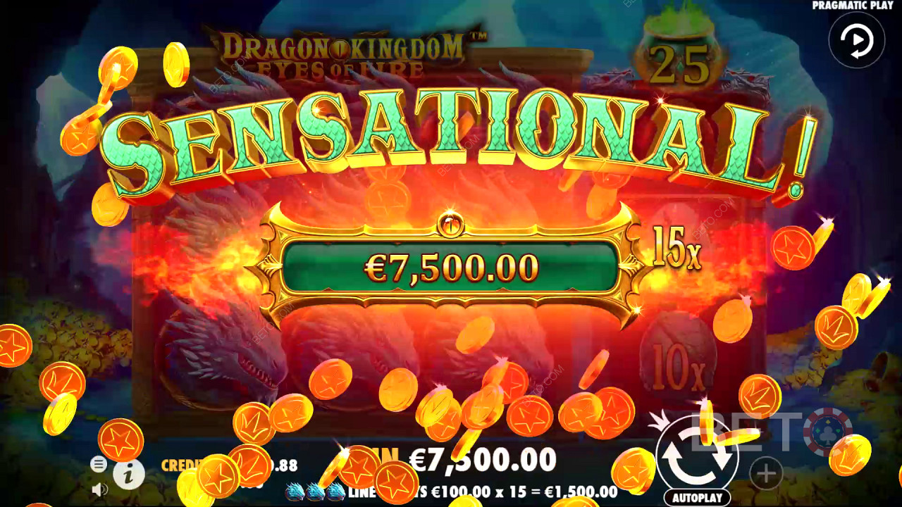 Cracking win in Dragon Kingdom Eyes of Fire