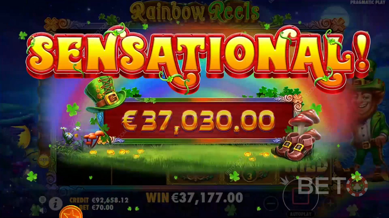 Score 5,000x Your Wager in Rainbow Reels Pokie Online!