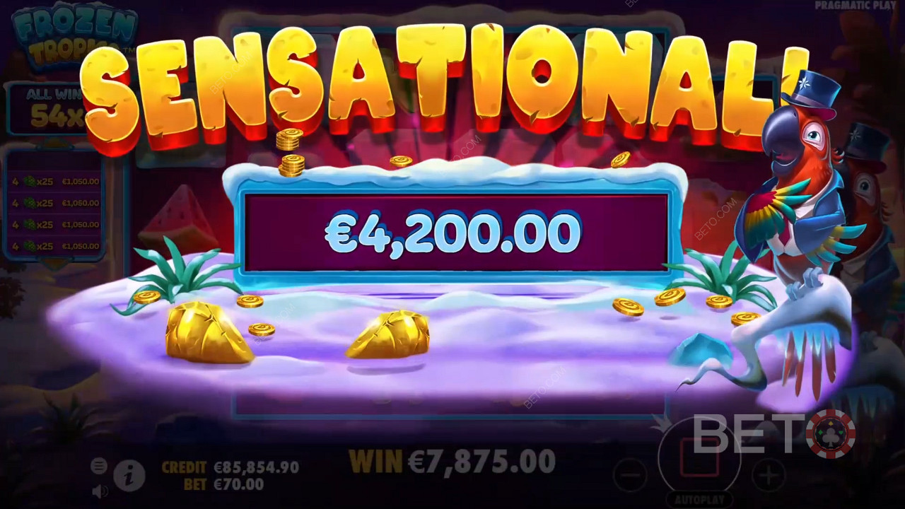 Huge Multipliers bring massive payouts in Frozen Tropics pokie Free Spins
