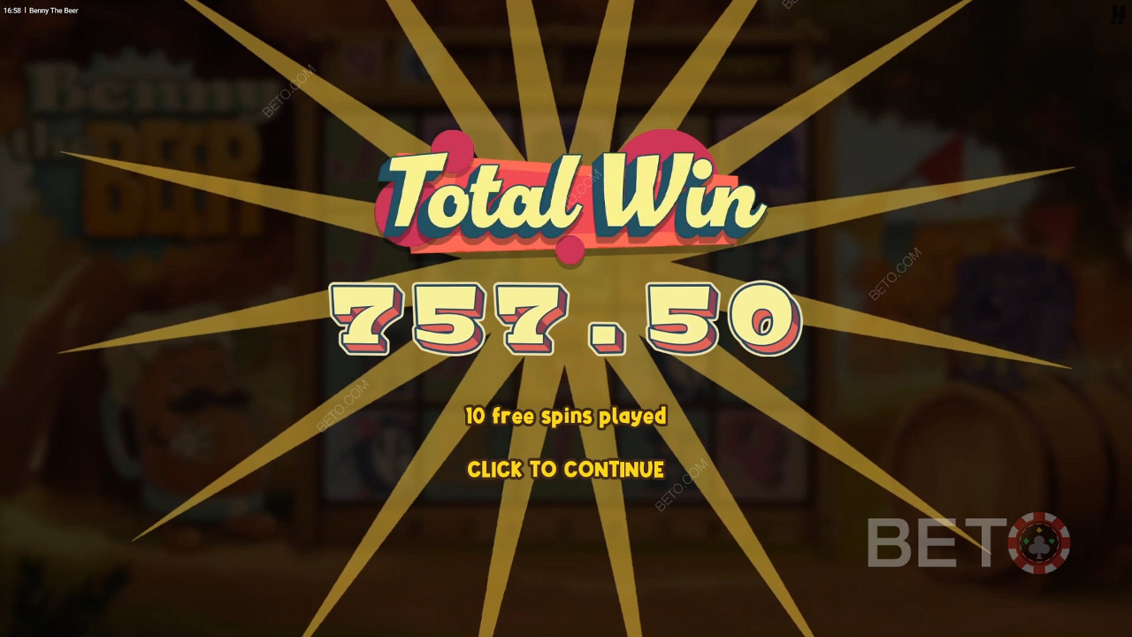 Score 10,000x Your Wager in the Benny The Beer Pokie!