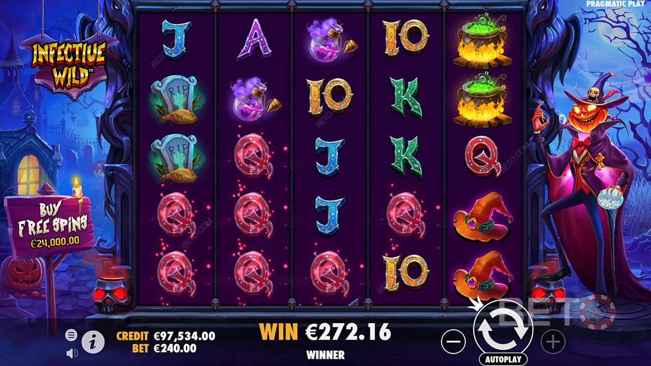 Score 5,000x Your Wager in the Infective Wild Video Pokie!