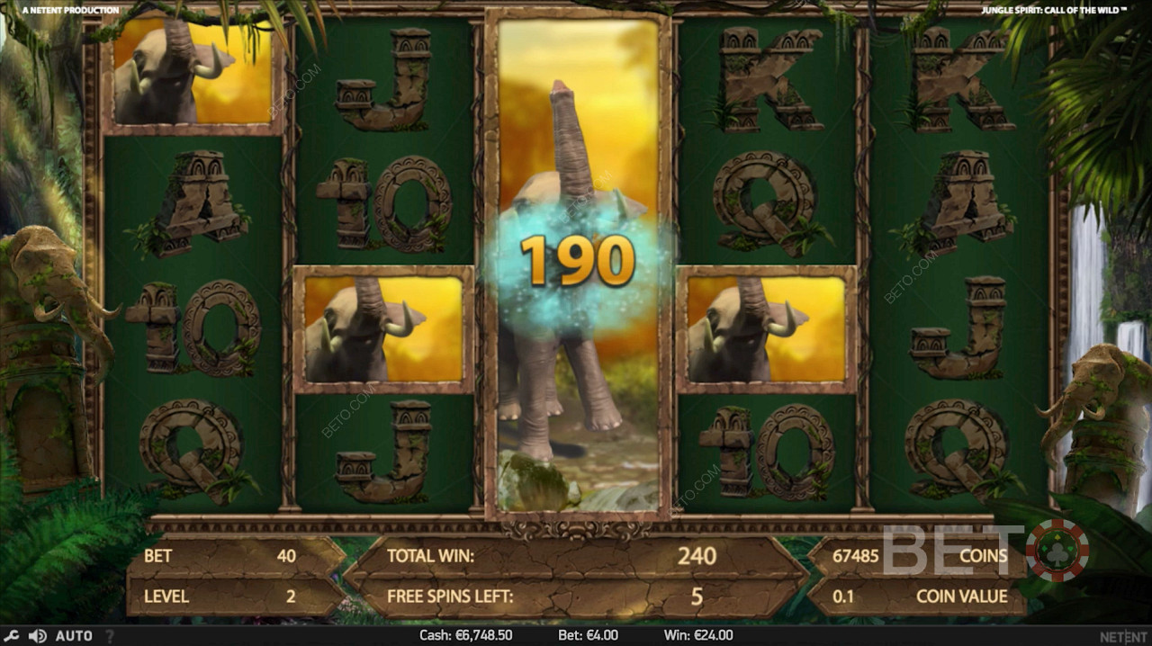 Symbol Growth Feature in Jungle Spirit: Call of the Wild