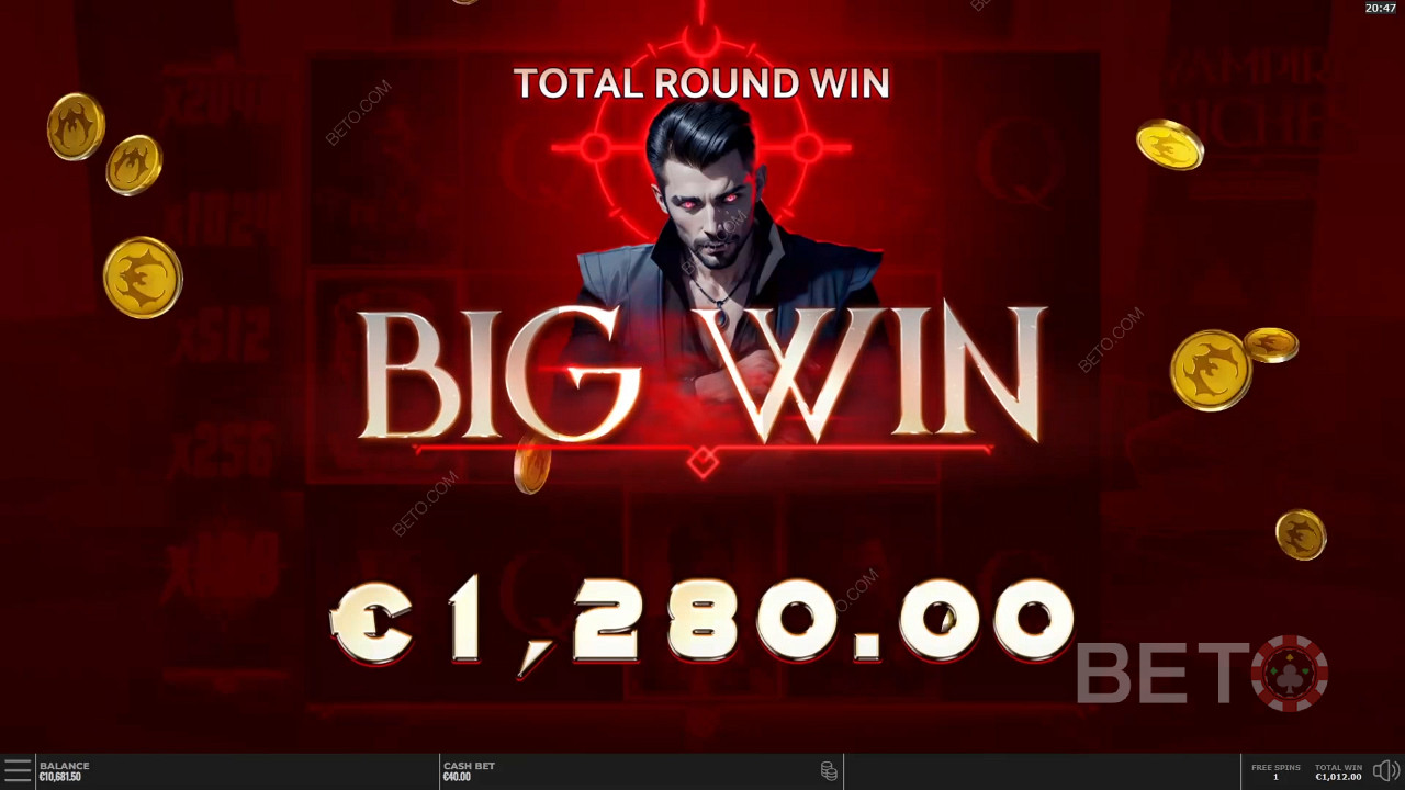 Score 25,000x Your Wager in Vampire Riches DoubleMax Video Pokie!