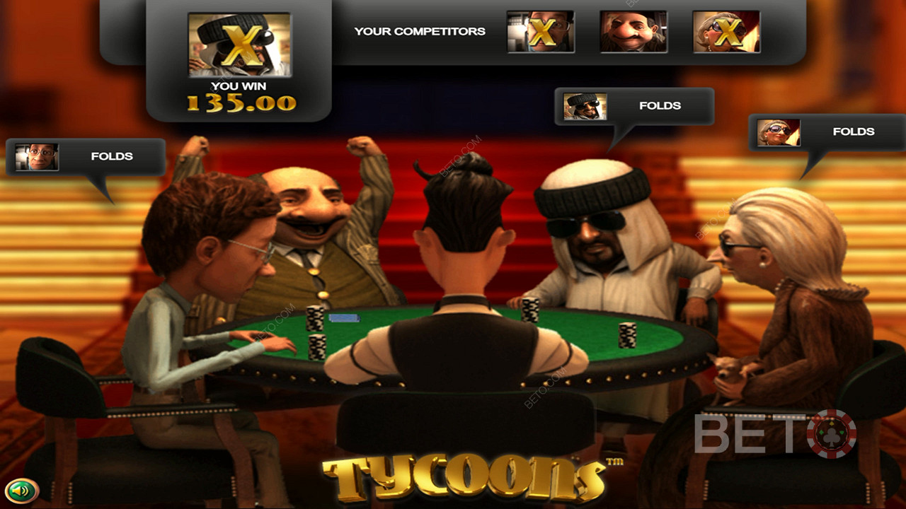 Predict the poker champ and score big in this high-stakes pokie game