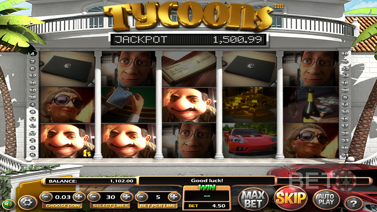 The mogul characters pay out top dollar