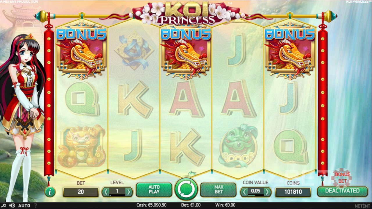 Bonus icons in this pokie machine