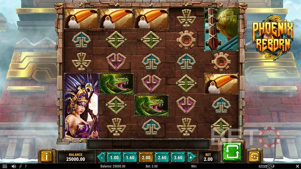 Stunning pokie backdrop of Phoenix Reborn