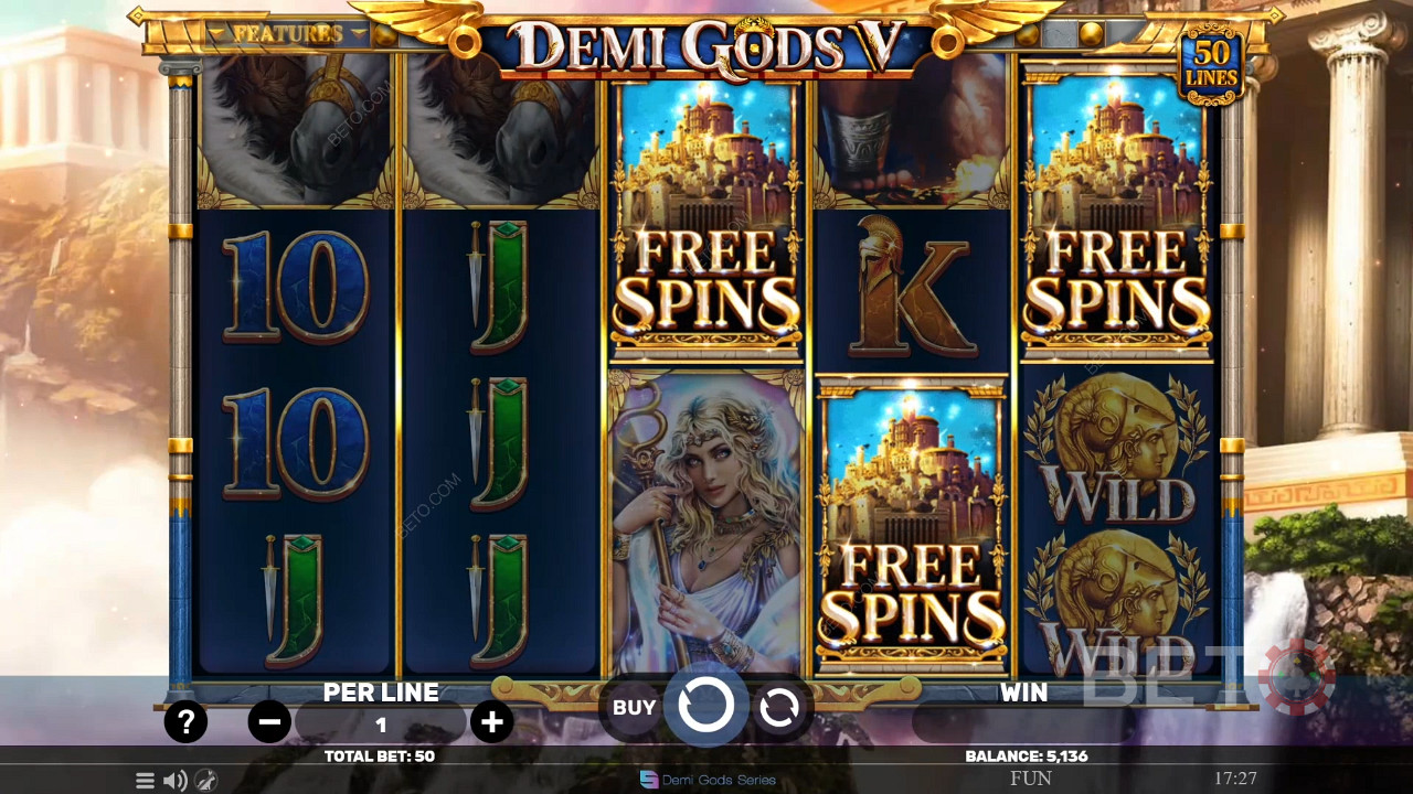 Demi Gods V Review on BETO Pokie