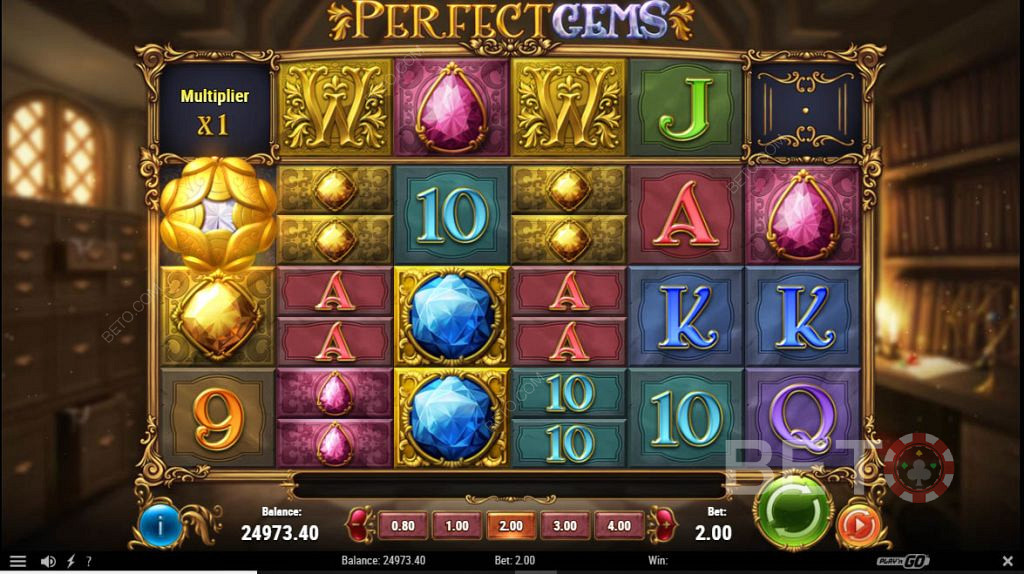 Hunt for precious stones and line 