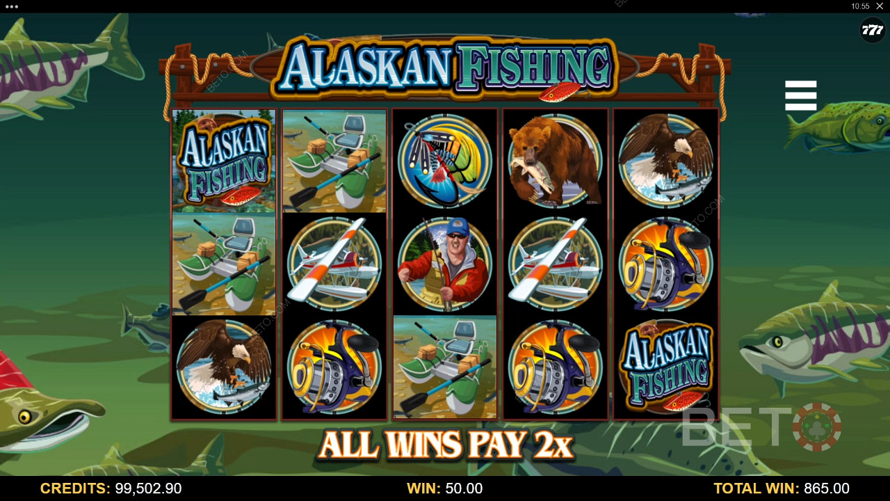 Reel in the thrills of Alaskan fishing in this cracker pokie