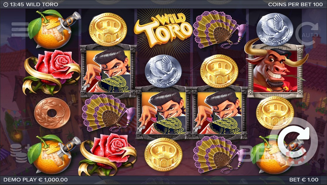 Chase the Spanish bull and discover three bonus features in Wild Toro