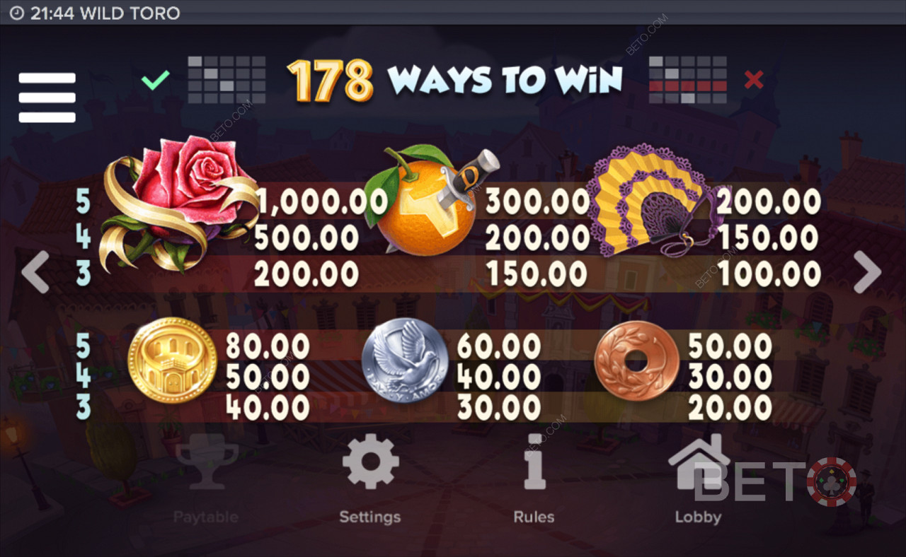 178 Unique chances to score big in Wild Toro