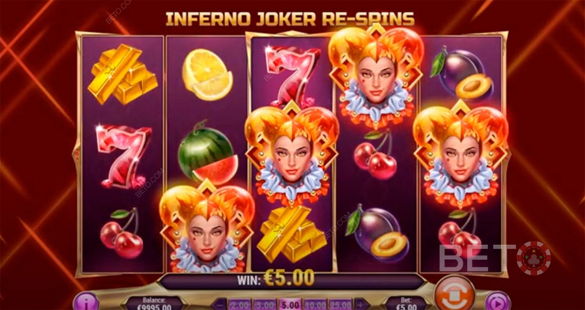 4 Inferno Joker Scatters in Blazing Hot Respins