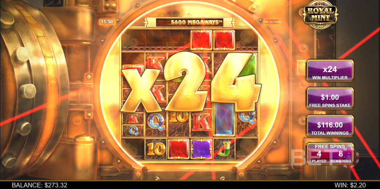 Massive Payout in Free Spins on Royal Mint Megaways