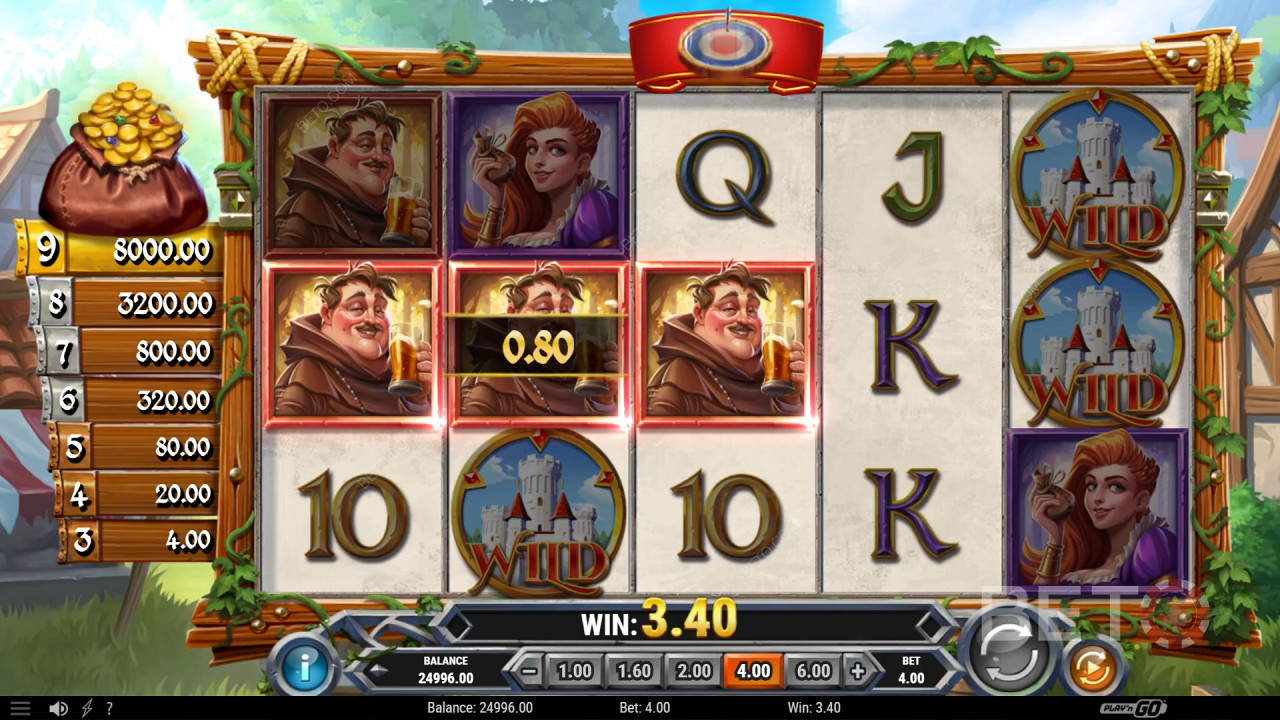 Bag 6,500x your stake in the Sherwood Gold Pokie!