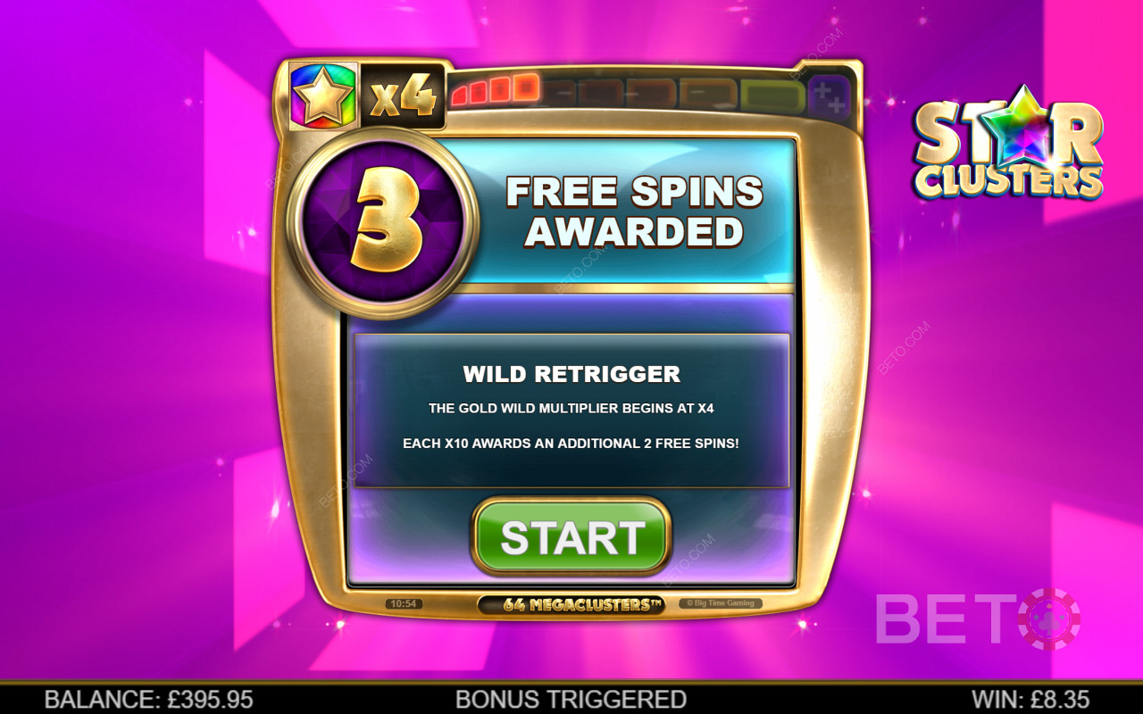 Activate the Free Spins Bonus for bigger payouts