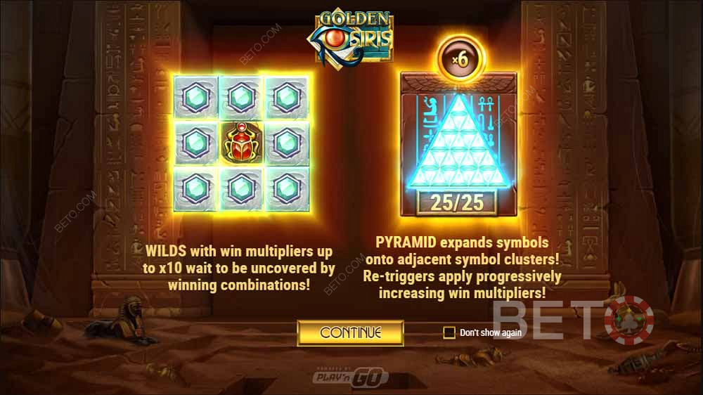 The Pyramid Booster Bonus Round in Golden Osiris