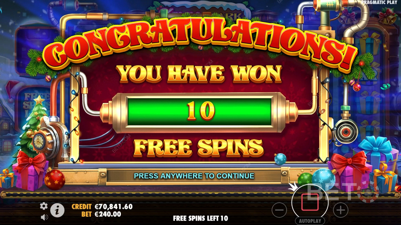 Score a 10,000x Payout in the Xmas Spark Pokie!