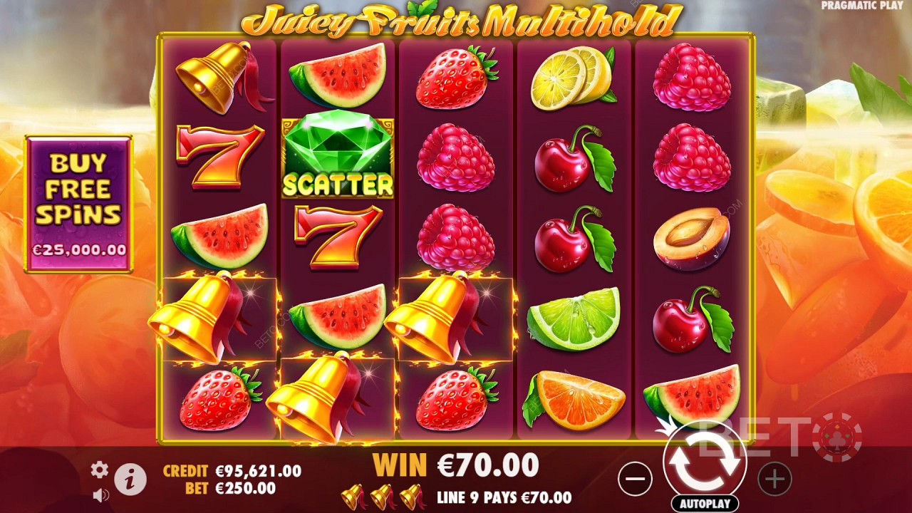 Score Big with Juicy Fruits Multihold Pokie at BETO Pokie!
