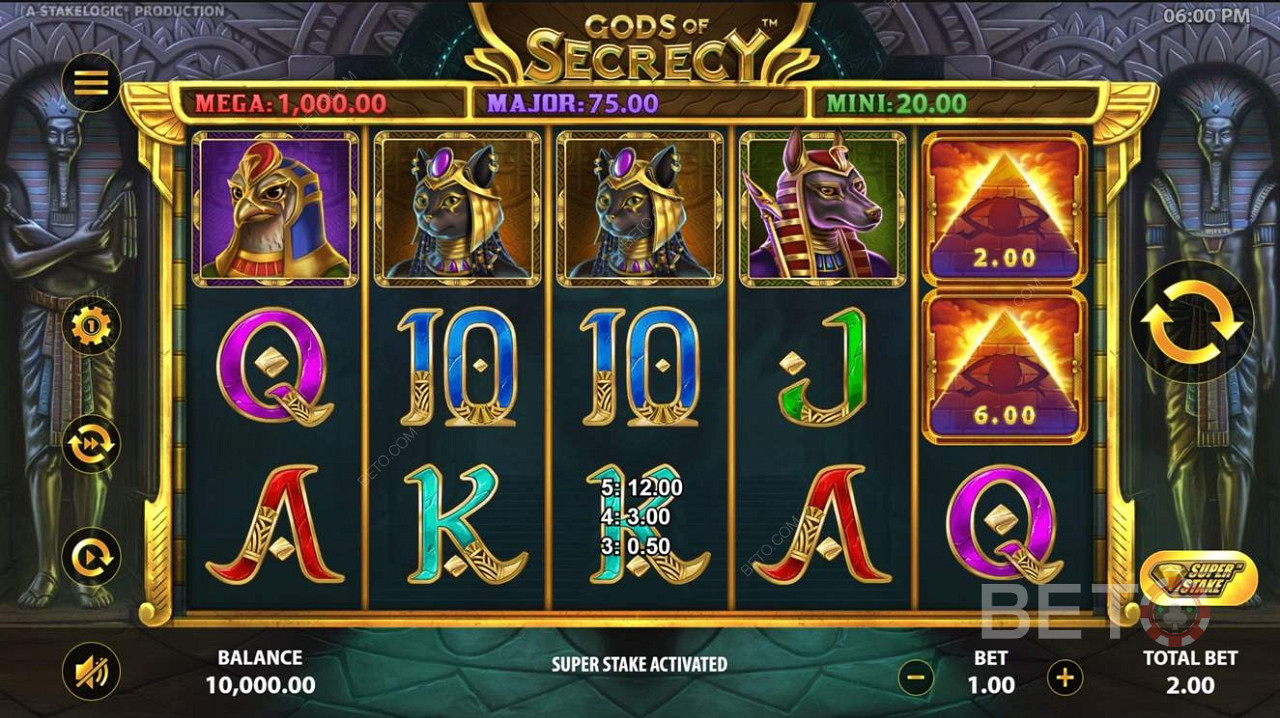 Enticing icons in Gods of Secrecy