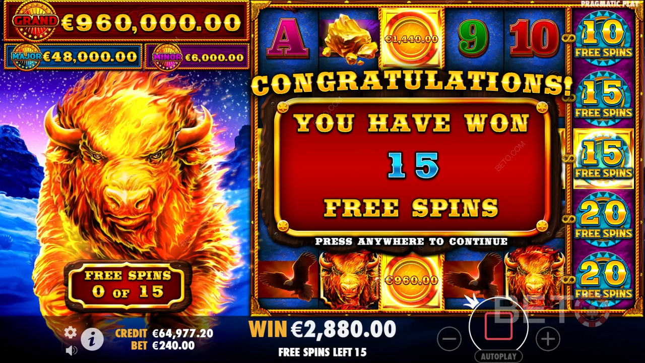 Bag 4,275x Your Wager in the Fire Stampede Pokie!