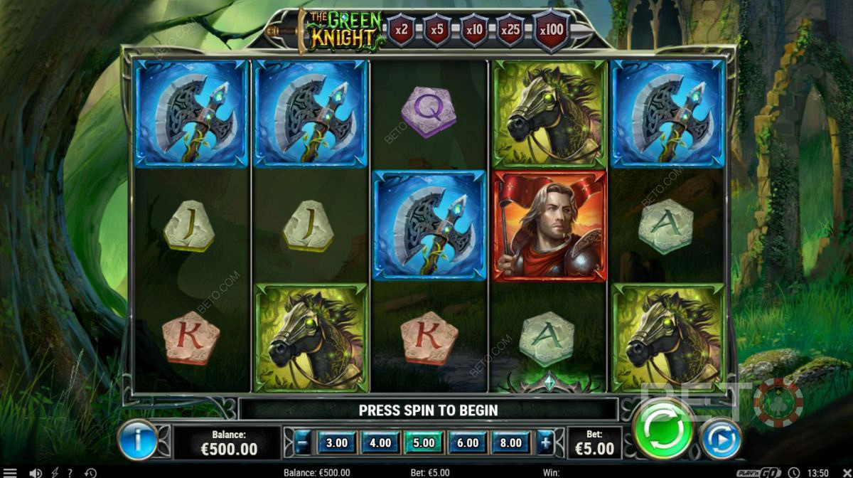 Top-Notch Paying Symbols in The Green Knight Pokie Game