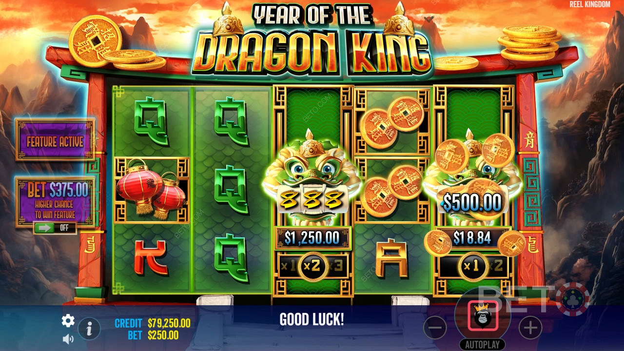 The Mini Pokies also feature a Multiplier that increases after every win