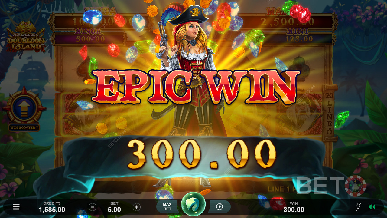 Scoring a Massive Win on Adventures Of Doubloon Island